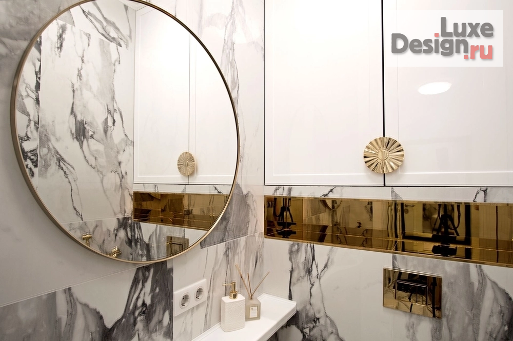 Дизайн интерьера трехкомнатной квартиры "Квартира " Мрамор и Золото"" (фото 23)