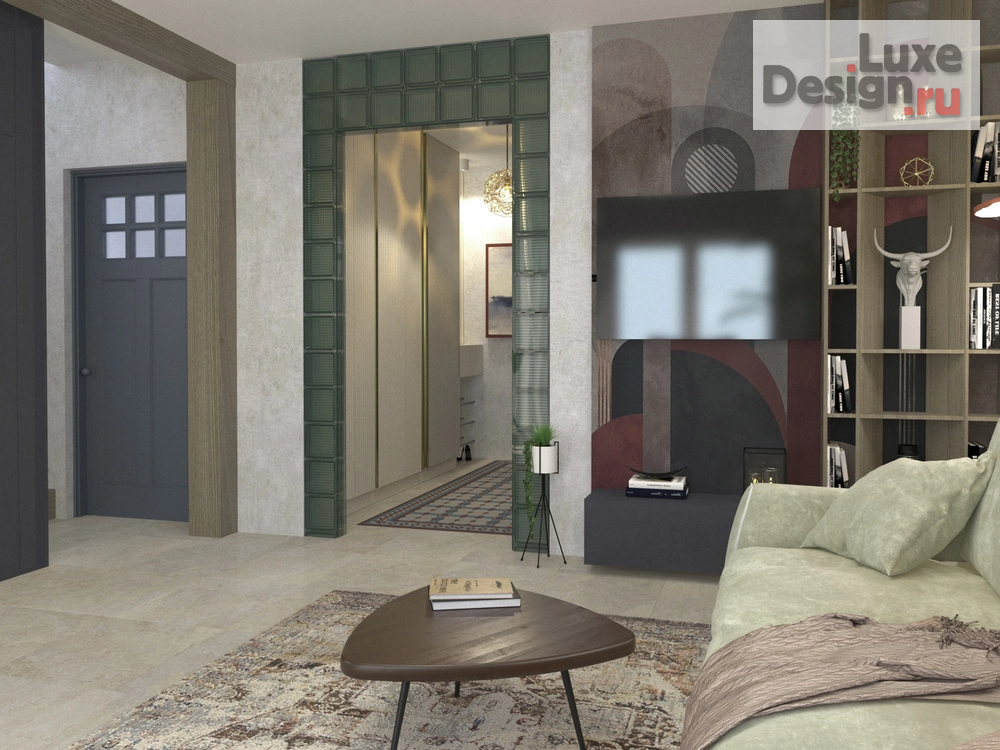 Дизайн интерьера коттеджа "Современный Mid century modern. " (фото 7)