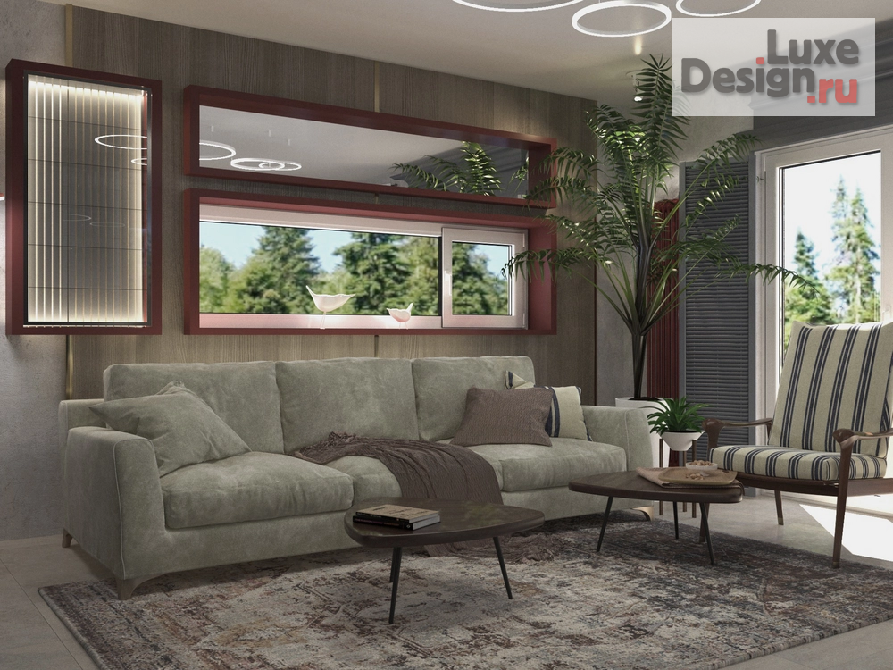 Дизайн интерьера коттеджа "Современный Mid century modern. " (фото 5)