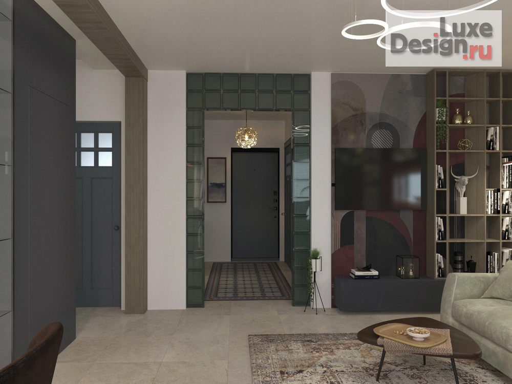 Дизайн интерьера коттеджа "Современный Mid century modern. " (фото 4)