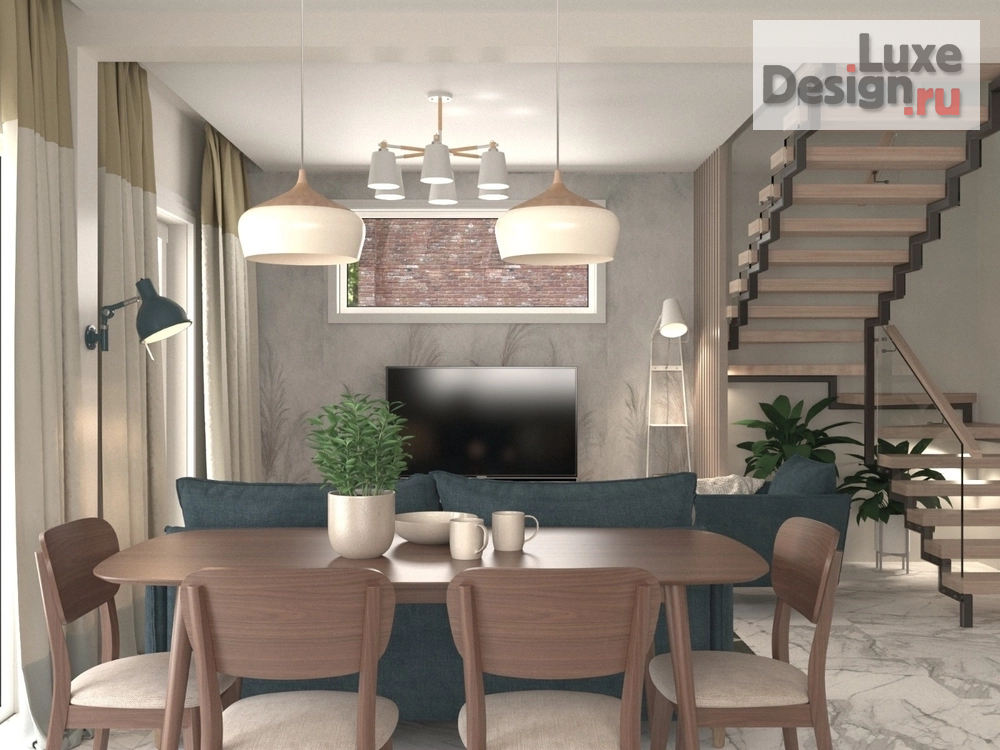 Дизайн интерьера коттеджа "Современный Сканди" (фото 5)