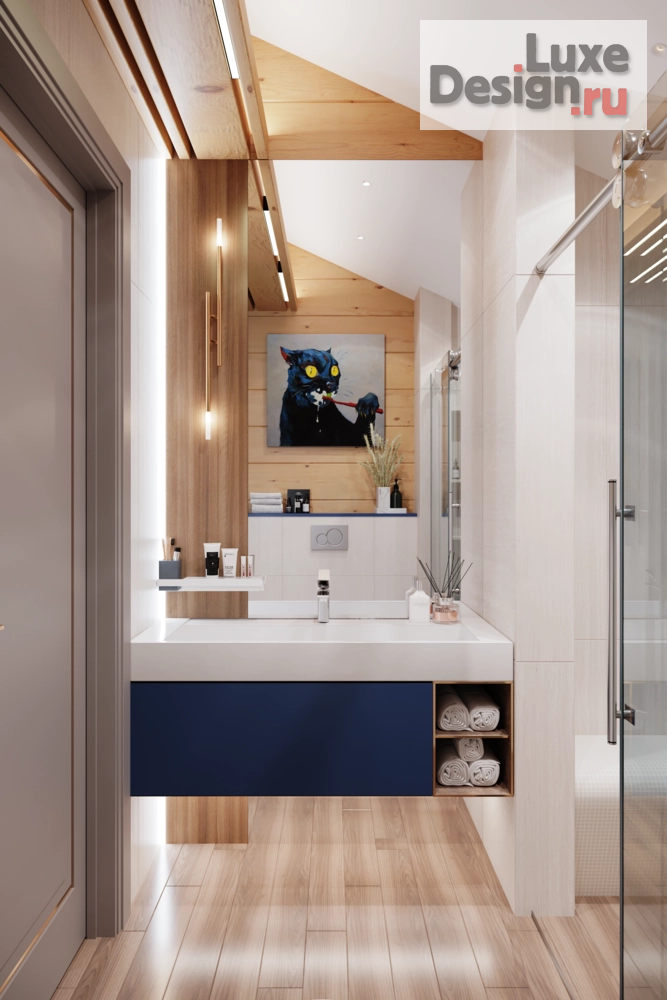 Дизайн интерьера загородного дома "Дом из клееного бруса" (фото 8)