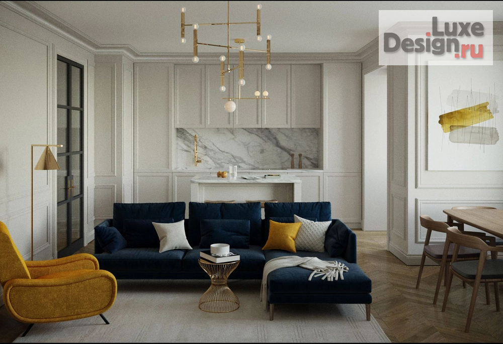 Дизайн интерьера трехкомнатной квартиры "ЖК Галатика" (фото 1)