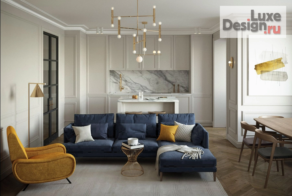 Дизайн интерьера трехкомнатной квартиры "ЖК Галатика" (фото 3)