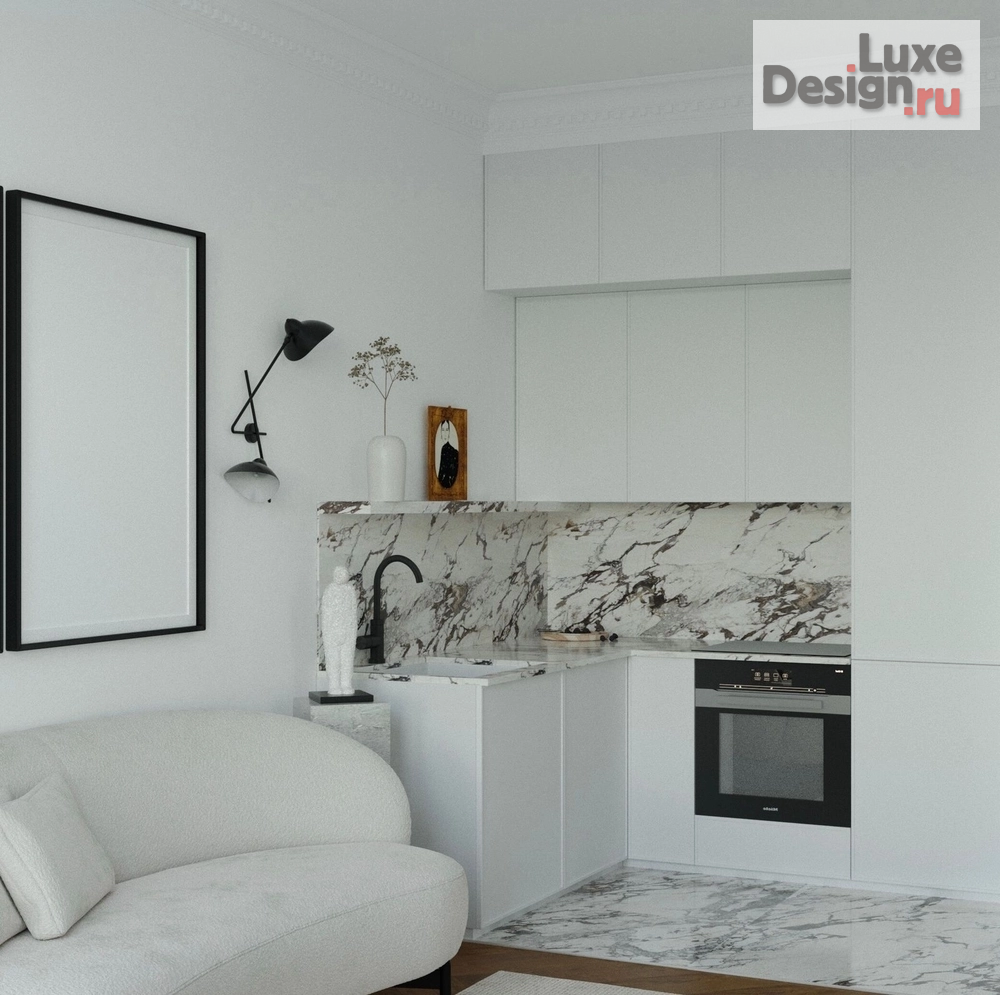 Дизайн интерьера квартиры студии "Студия ЖК Ривьер Нуар" (фото 3)