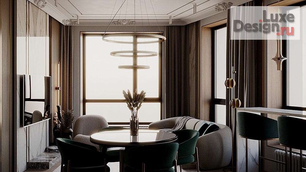 Дизайн интерьера трехкомнатной квартиры "Квартира в ЖК "Невский" №3" (фото 4)