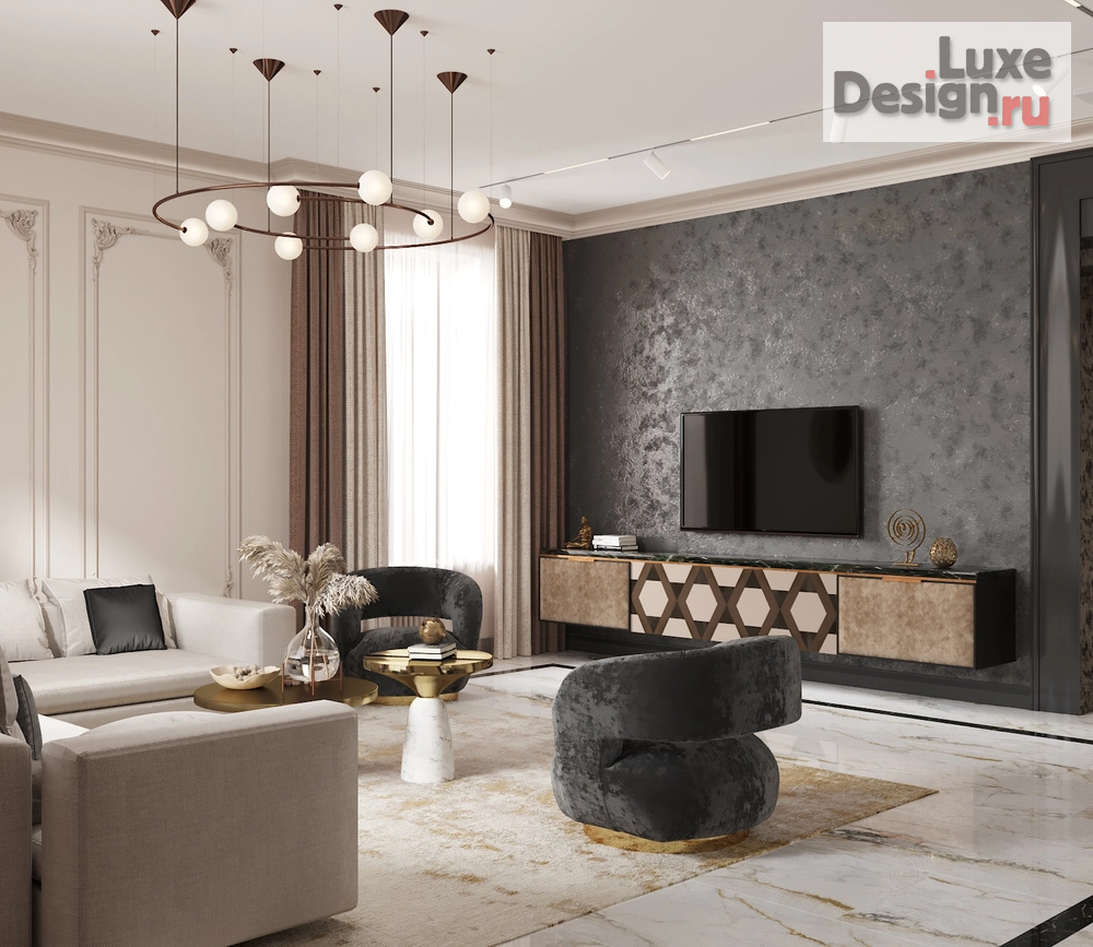 Дизайн интерьера коттеджа "Элегантный шик" (фото 5)