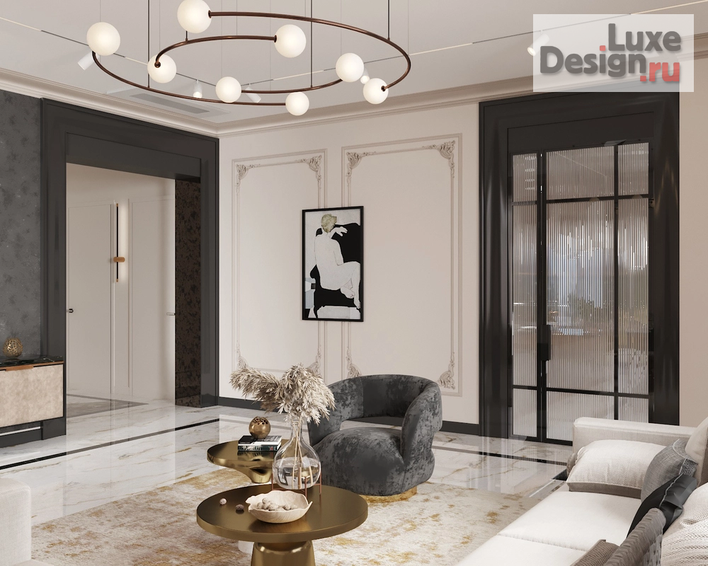 Дизайн интерьера коттеджа "Элегантный шик" (фото 6)