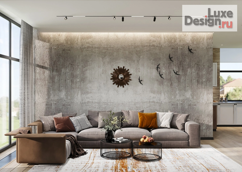 Дизайн интерьера коттеджа "Осеннее солнце" (фото 1) от дизайнера Грушева Мария Алексеевна Дизайн интерьера коттеджа "Осеннее солнце" (фото 1)