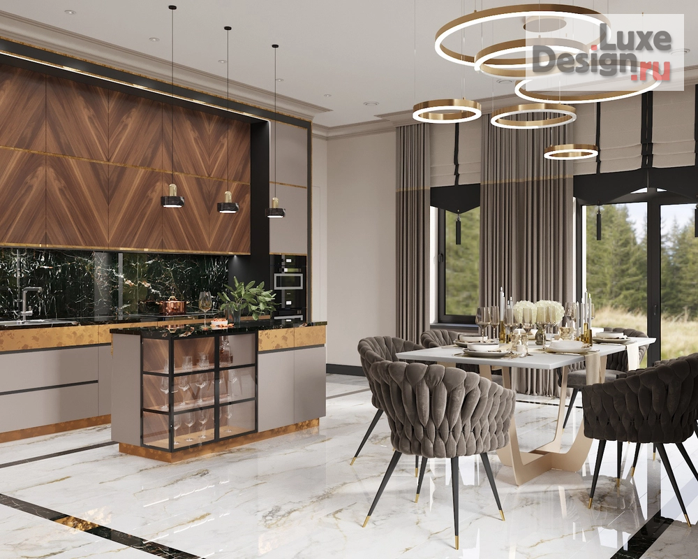 Дизайн интерьера коттеджа "Элегантный шик" (фото 9)