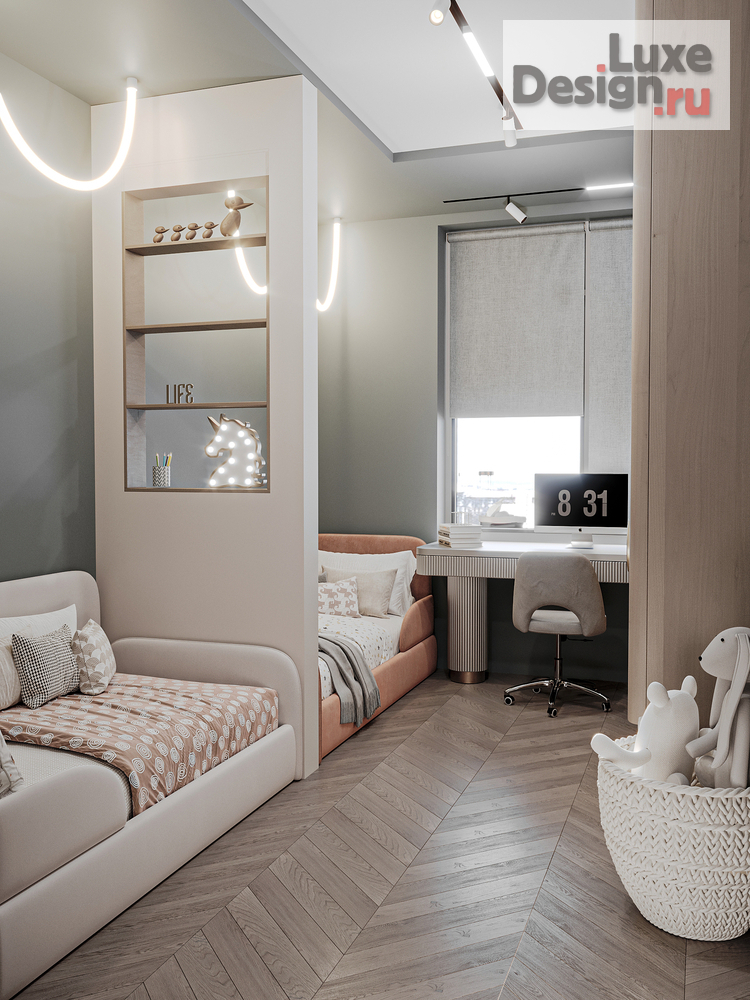 Дизайн интерьера двухкомнатной квартиры "Дизайн квартиры ЖК Династия" (фото 11) от дизайнера Екатерина Архдетали Дизайн интерьера двухкомнатной квартиры "Дизайн квартиры ЖК Династия" (фото 11)