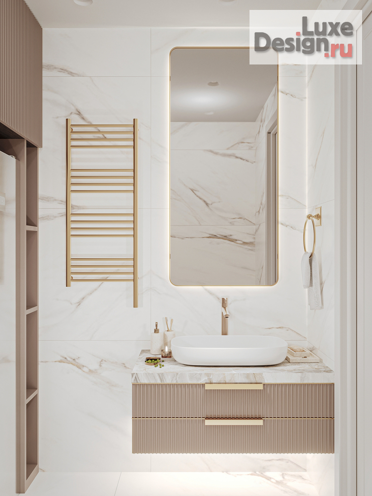 Дизайн интерьера двухкомнатной квартиры "Дизайн квартиры ЖК Династия" (фото 10) от дизайнера Екатерина Архдетали Дизайн интерьера двухкомнатной квартиры "Дизайн квартиры ЖК Династия" (фото 10)