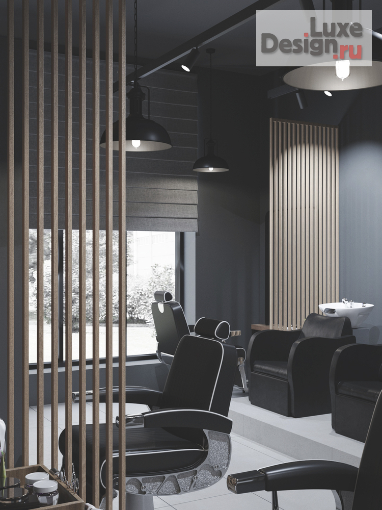 Дизайн интерьера салона красоты "Дизайн проект интерьера Барбершопа" (фото 6) от дизайнера Екатерина Архдетали Дизайн интерьера салона красоты "Дизайн проект интерьера Барбершопа" (фото 6)