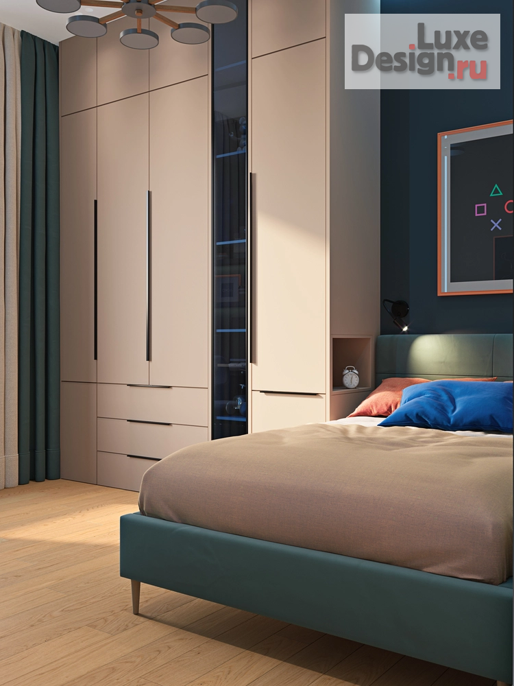 Дизайн интерьера трехкомнатной квартиры "ЖК Остров Нижние Мневники" (фото 15) от дизайнера Екатерина Архдетали Дизайн интерьера трехкомнатной квартиры "ЖК Остров Нижние Мневники" (фото 15)