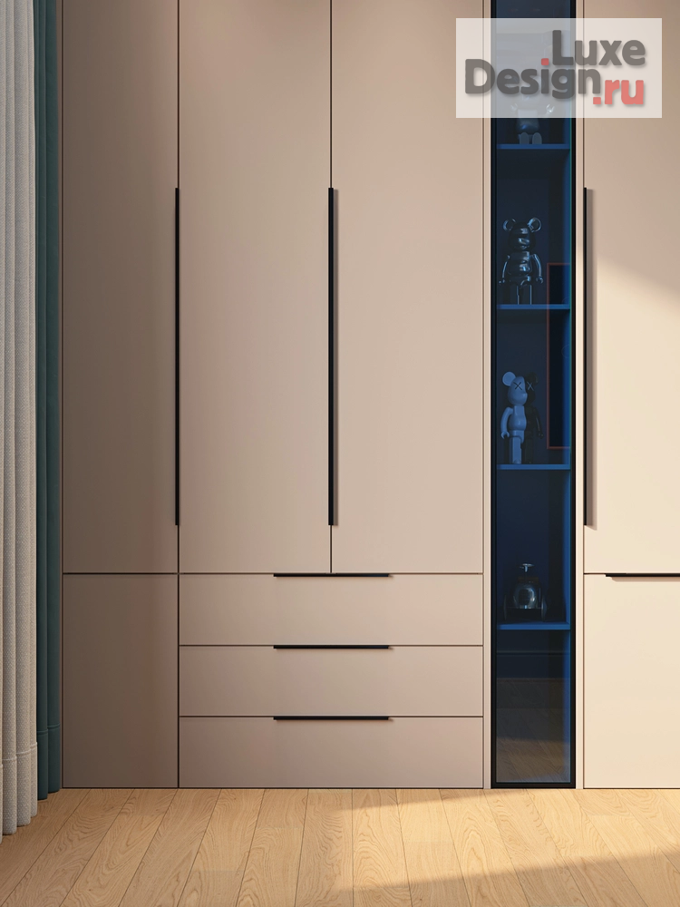 Дизайн интерьера трехкомнатной квартиры "ЖК Остров Нижние Мневники" (фото 17) от дизайнера Екатерина Архдетали Дизайн интерьера трехкомнатной квартиры "ЖК Остров Нижние Мневники" (фото 17)