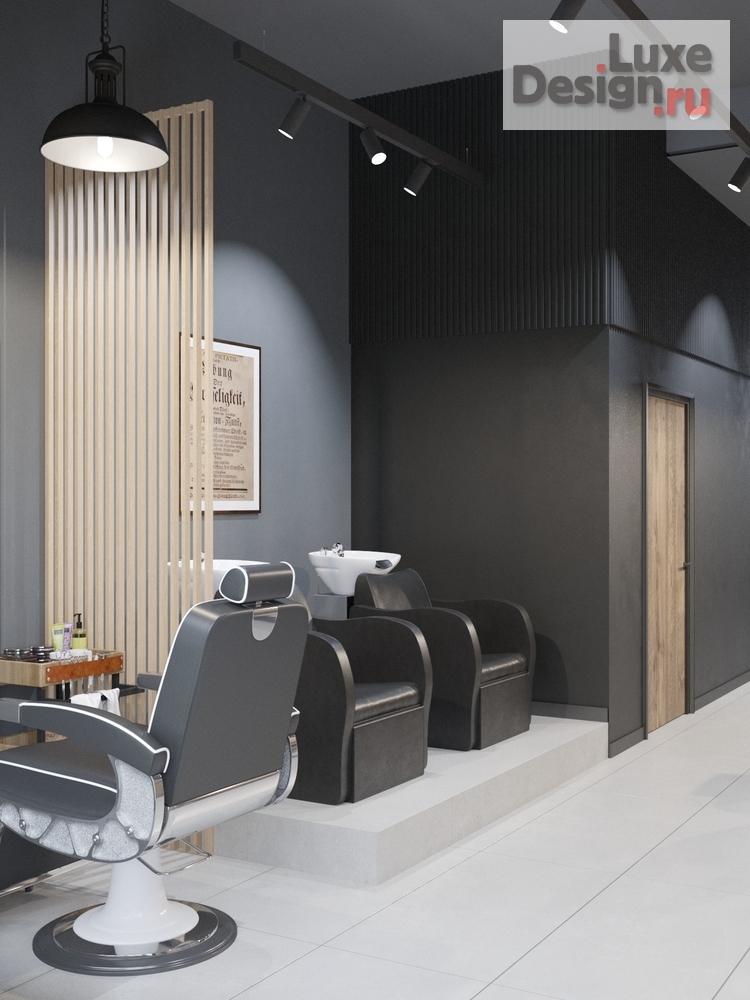 Дизайн интерьера салона красоты "Дизайн проект интерьера Барбершопа" (фото 1) от дизайнера Екатерина Архдетали Дизайн интерьера салона красоты "Дизайн проект интерьера Барбершопа" (фото 1)