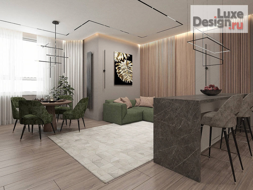 Дизайн интерьера двухкомнатной квартиры "Дизайн Таганская" (фото 6)