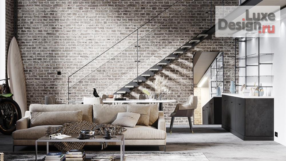 Дизайн интерьера частного дома "Дизайн в стиле лофт" (фото 1)
