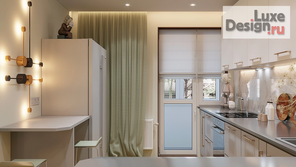 Дизайн интерьера трехкомнатной квартиры "Дизайн проект Люберцы" (фото 5)