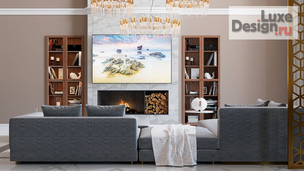 Дизайн интерьера коттеджа "Дизайн гостиной дома" (фото 5)