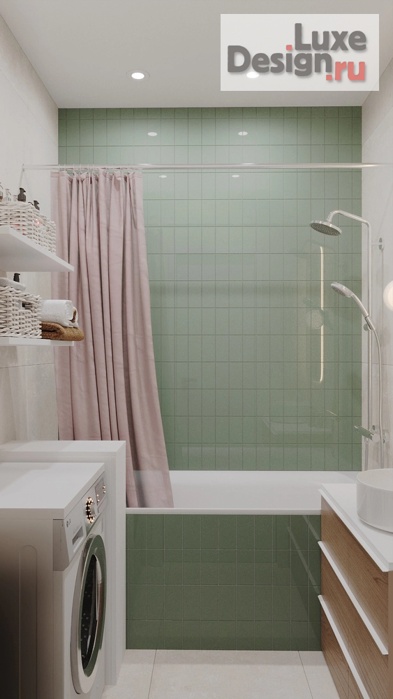 Дизайн интерьера двухкомнатной квартиры "Зеленая вертикаль" (фото 28)