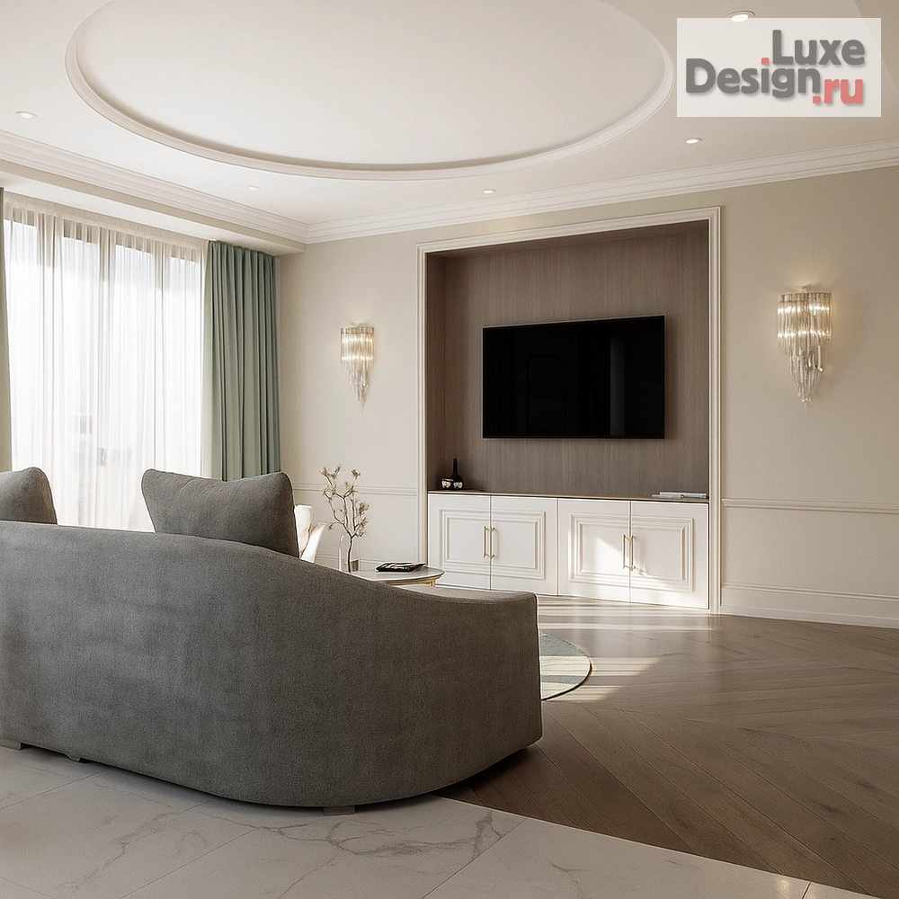 Дизайн интерьера трехкомнатной квартиры "Трехкомнатная квартира в ЖК Sky House" (фото 5)