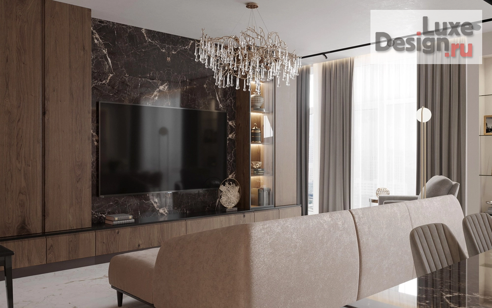 Дизайн интерьера квартиры "квартира 140 м2 в ЖК «Life Кутузовский»" (фото 1)