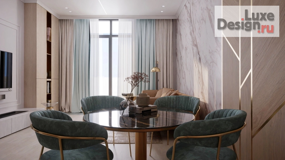 Дизайн интерьера трехкомнатной квартиры "ЖК Гранд Империал, квартира для семьи из 3-х человек" (фото 4)