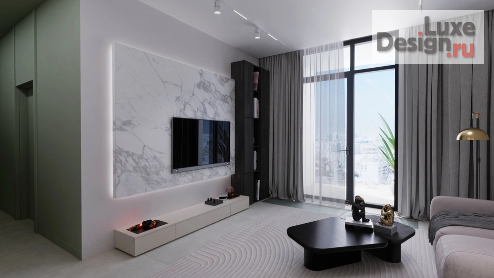 Дизайн интерьера трехкомнатной квартиры "ЖК Гранд Империал. Квартира для сильной независимой женщины и её кота" (фото 8)