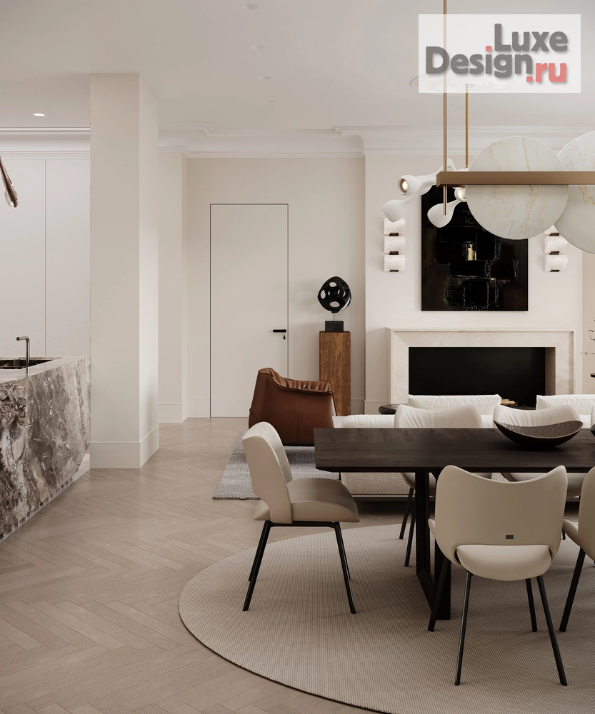 Дизайн интерьера трехкомнатной квартиры "Элегантная квартира на Патриарших" (фото 13)