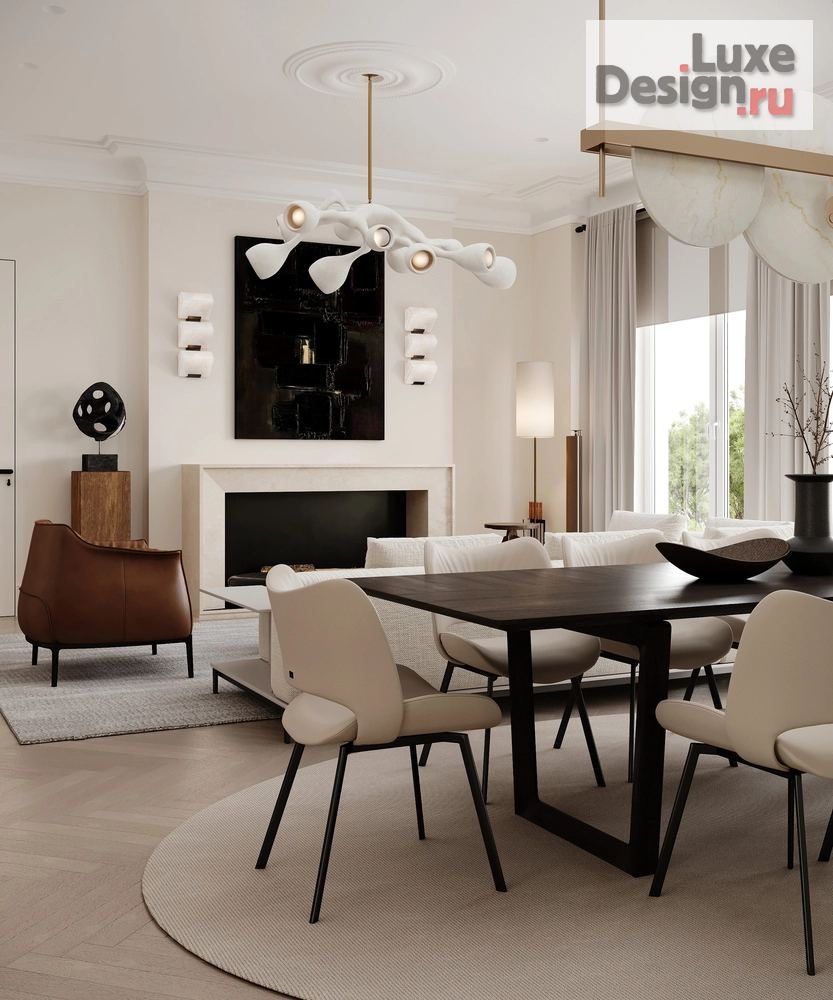 Дизайн интерьера трехкомнатной квартиры "Элегантная квартира на Патриарших" (фото 8)