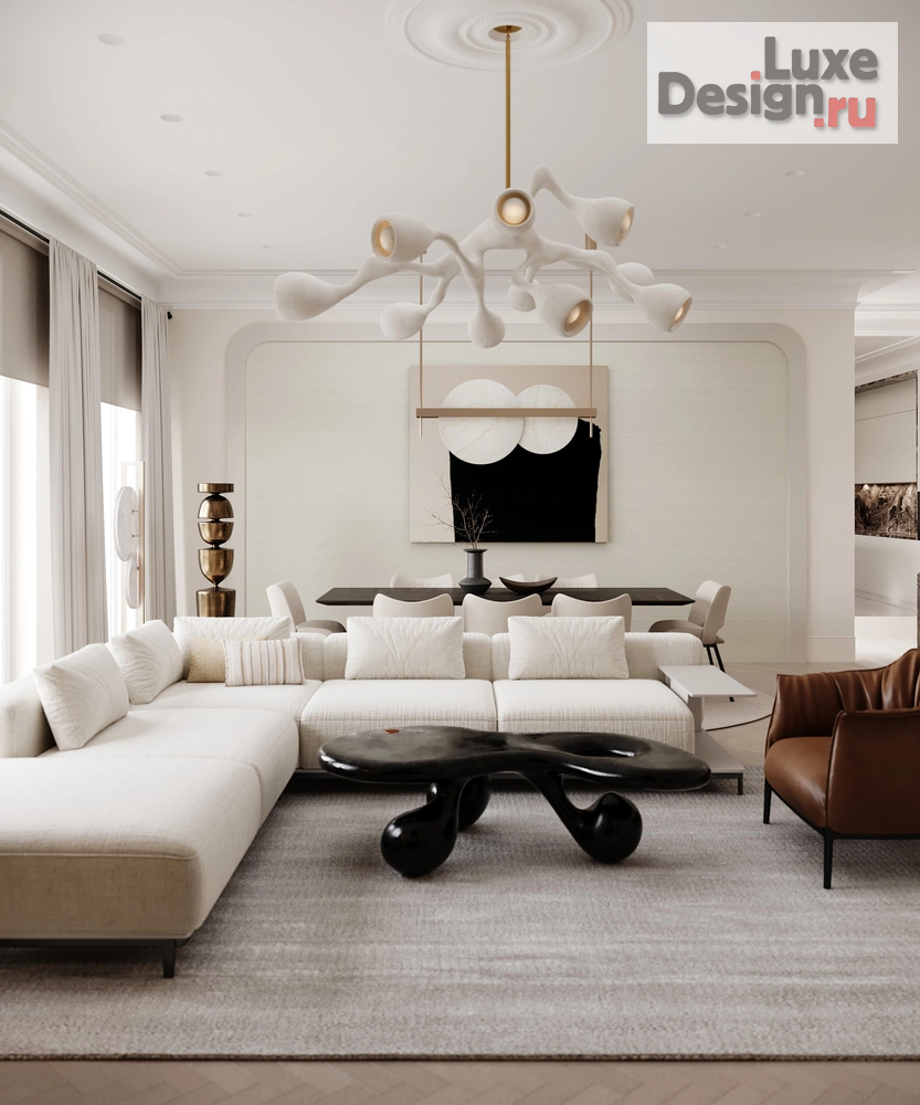 Дизайн интерьера трехкомнатной квартиры "Элегантная квартира на Патриарших" (фото 4)