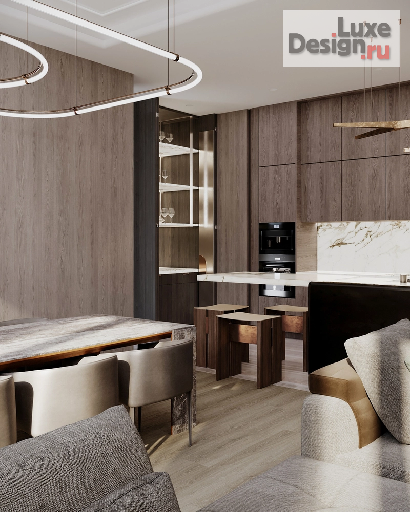 Дизайн интерьера четырехкомнатной квартиры "Роскошная резиденция в Москве" (фото 12)