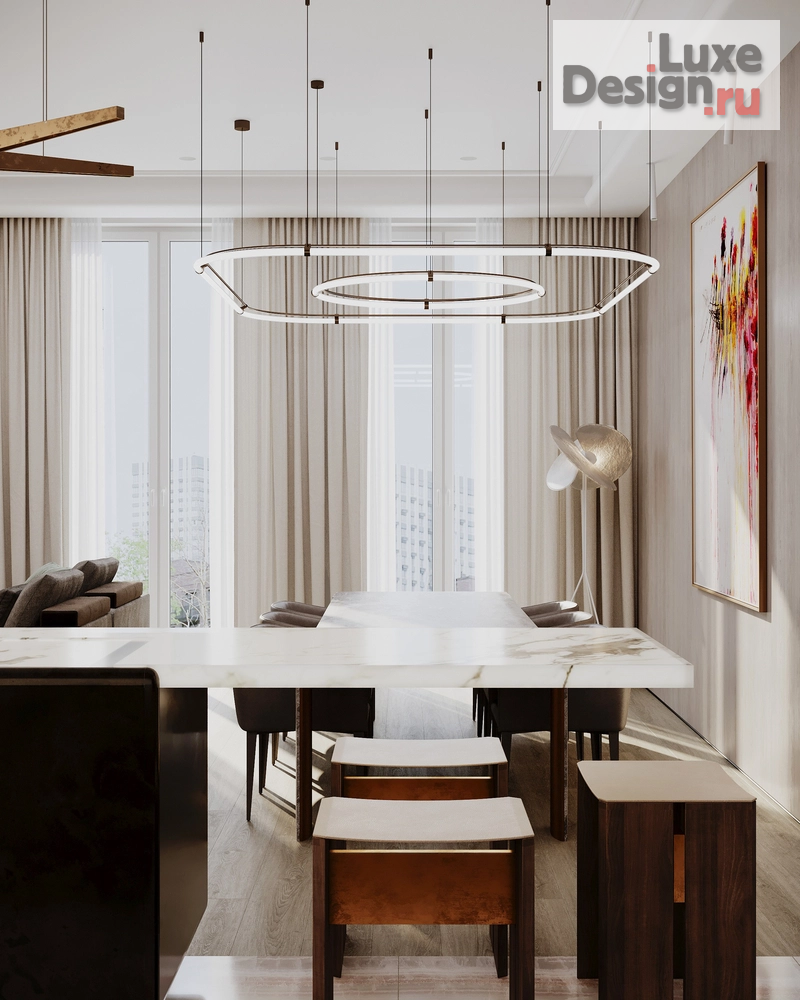 Дизайн интерьера четырехкомнатной квартиры "Роскошная резиденция в Москве" (фото 9)