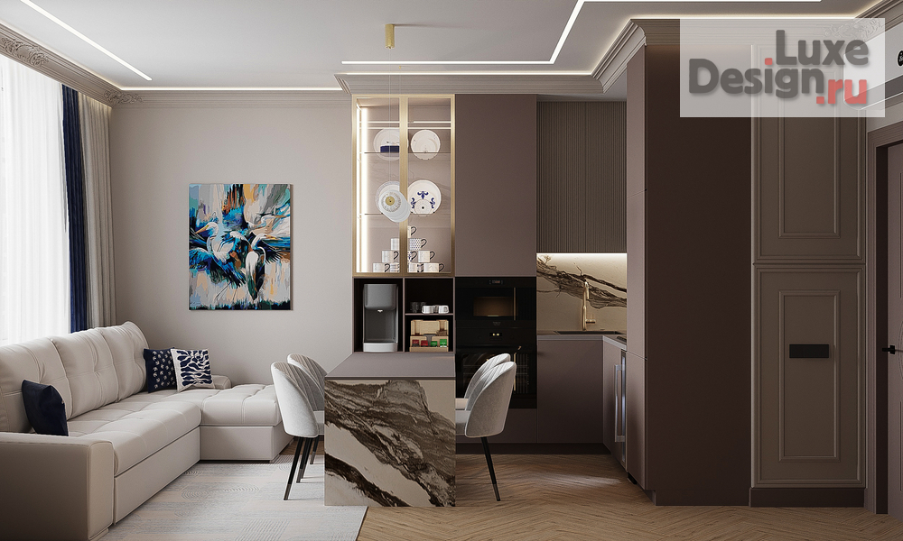 Дизайн интерьера трехкомнатной квартиры "ЖК "Варшавская Live"" (фото 7)