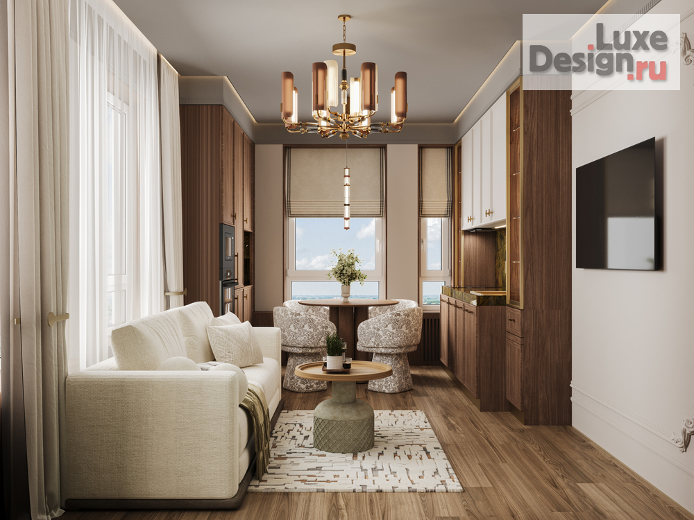 Дизайн интерьера двухкомнатной квартиры "ЖК Mypriority Дубровка" (фото 7)