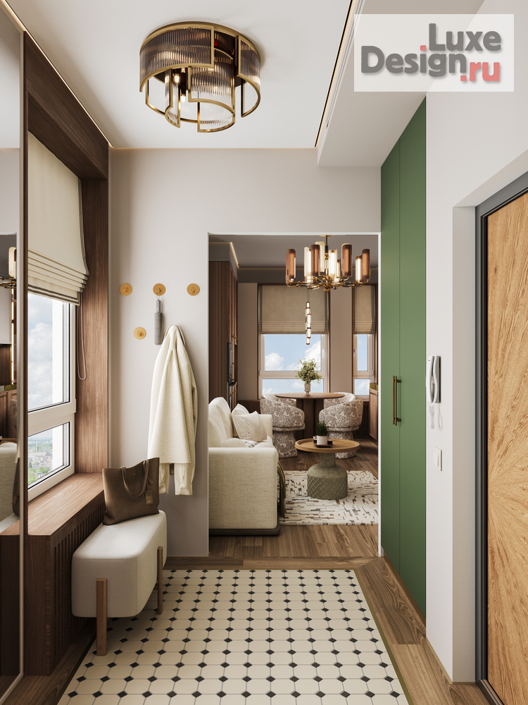 Дизайн интерьера двухкомнатной квартиры "ЖК Mypriority Дубровка" (фото 1)