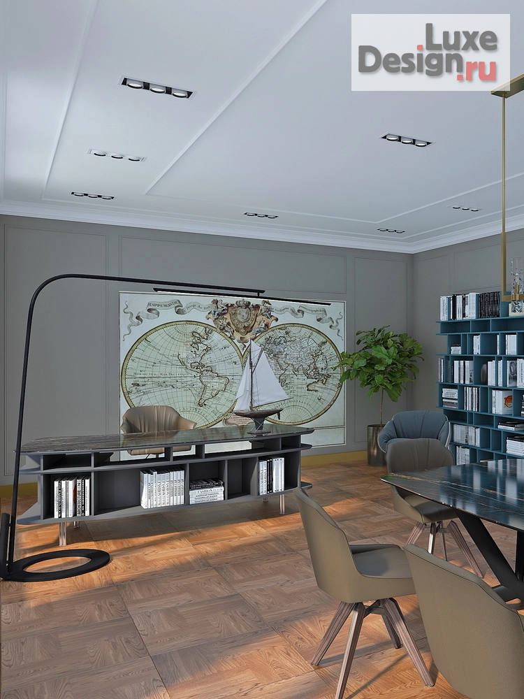 Дизайн интерьера кабинета руководителя "#Боцманская" (фото 3)