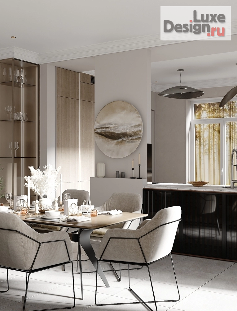 Дизайн интерьера коттеджа "Коттедж Кп"Аббакумово"" (фото 3)