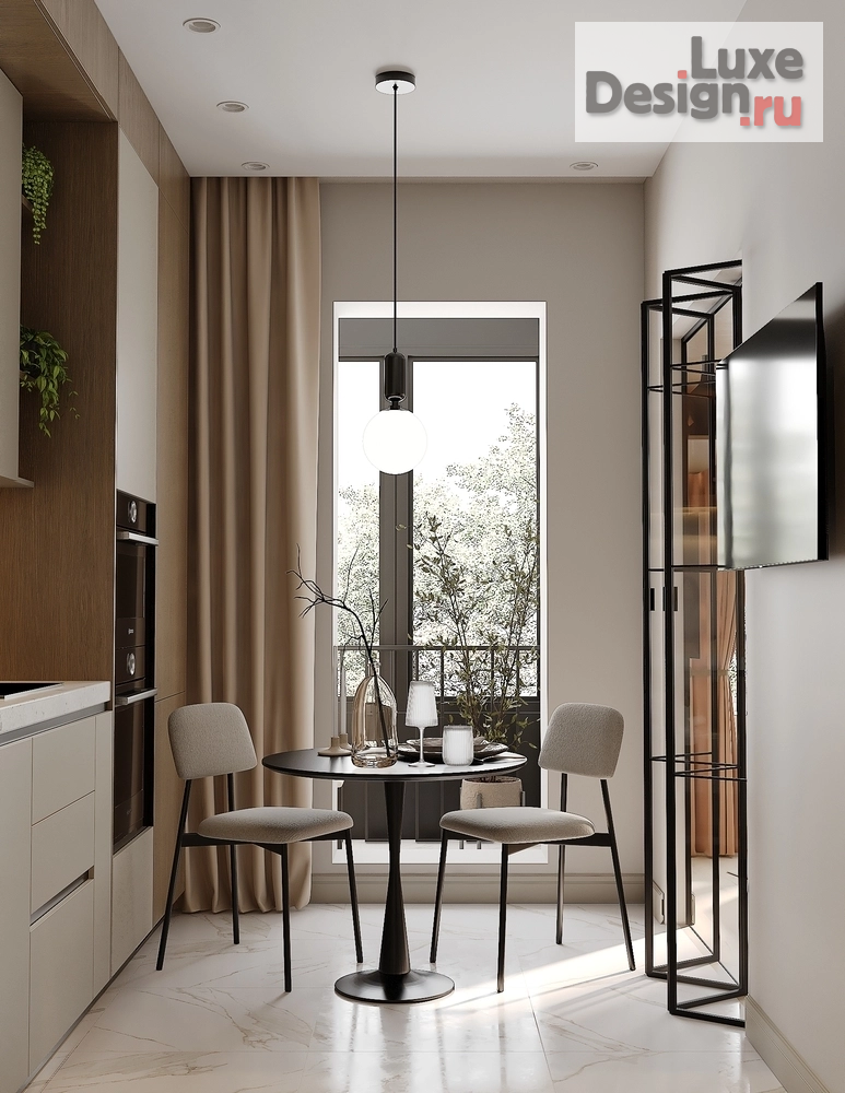 Дизайн интерьера квартиры студии "ЖК"1 Шереметьевский"" (фото 1)