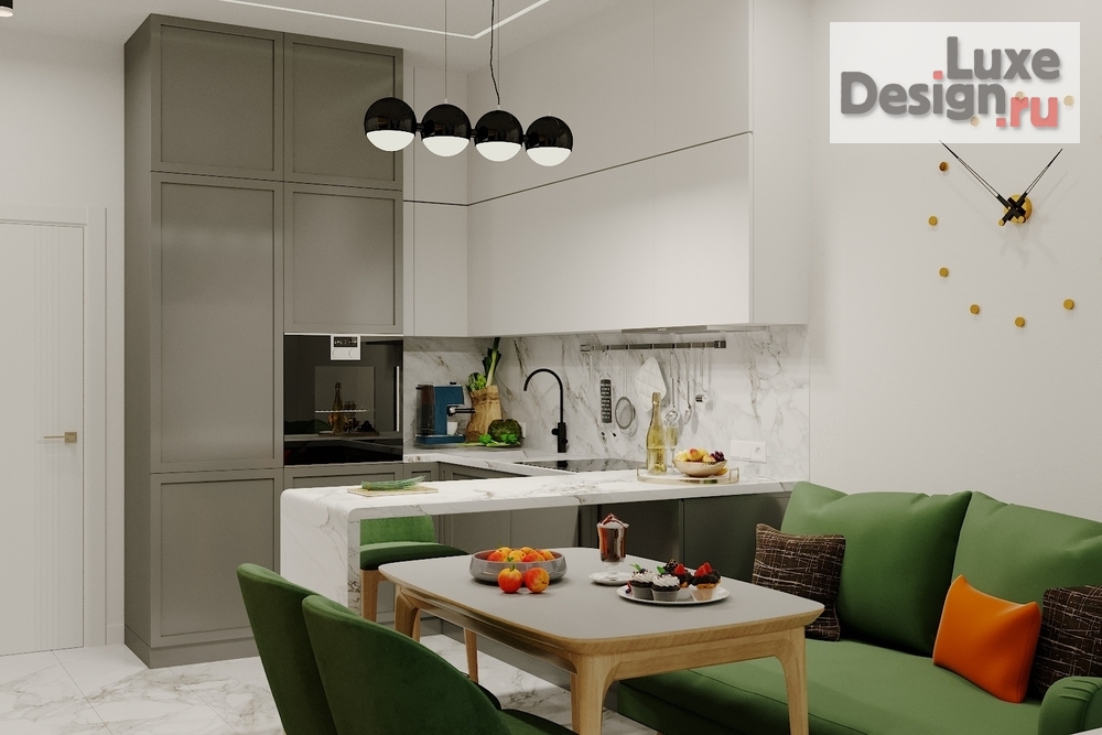 Дизайн интерьера трехкомнатной квартиры "ЖК "Грин парк"" (фото 7)