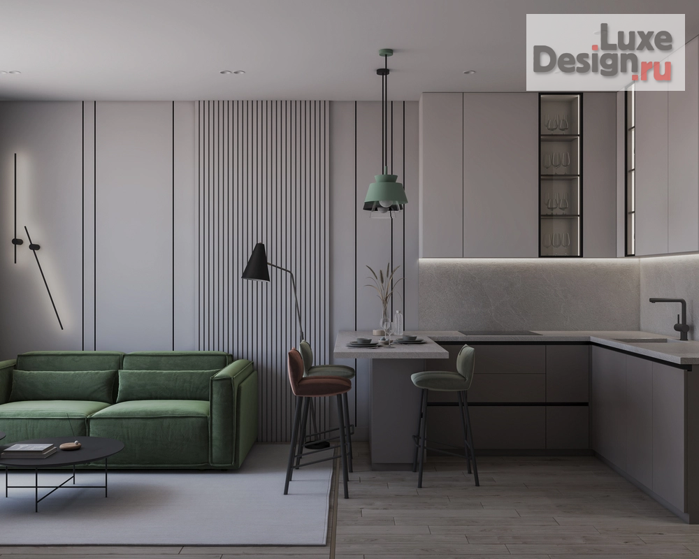 Дизайн интерьера однокомнатной квартиры "Небольшая квартира "ЖК Крылья"" (фото 1)