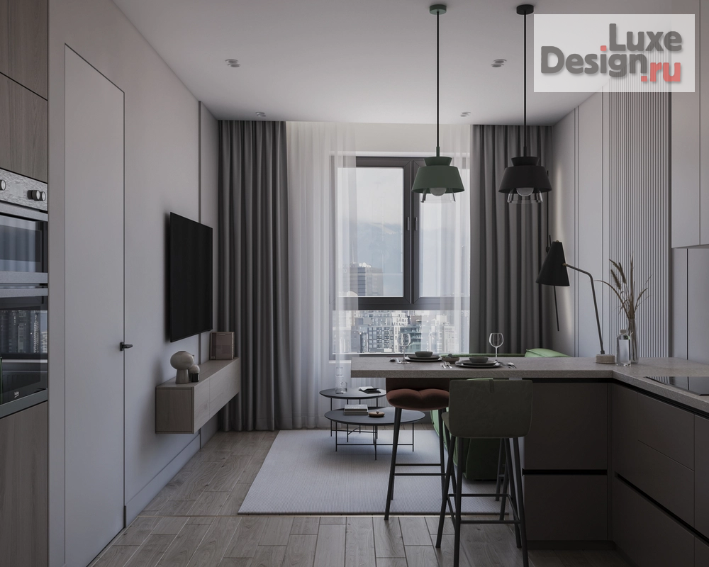 Дизайн интерьера однокомнатной квартиры "Небольшая квартира "ЖК Крылья"" (фото 3)