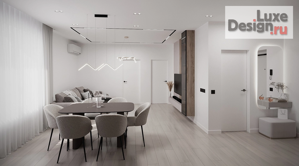 Дизайн интерьера трехкомнатной квартиры "Латте Арт" (фото 4)