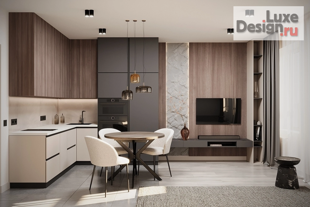 Дизайн интерьера трехкомнатной квартиры "Осенняя Хвоя" (фото 1)