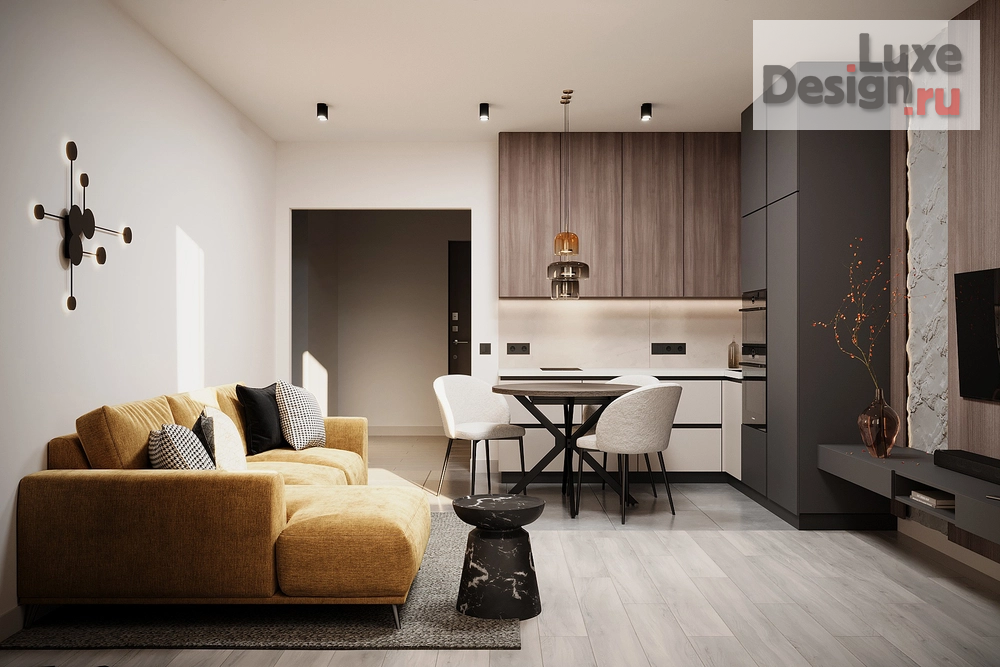 Дизайн интерьера трехкомнатной квартиры "Осенняя Хвоя" (фото 3)