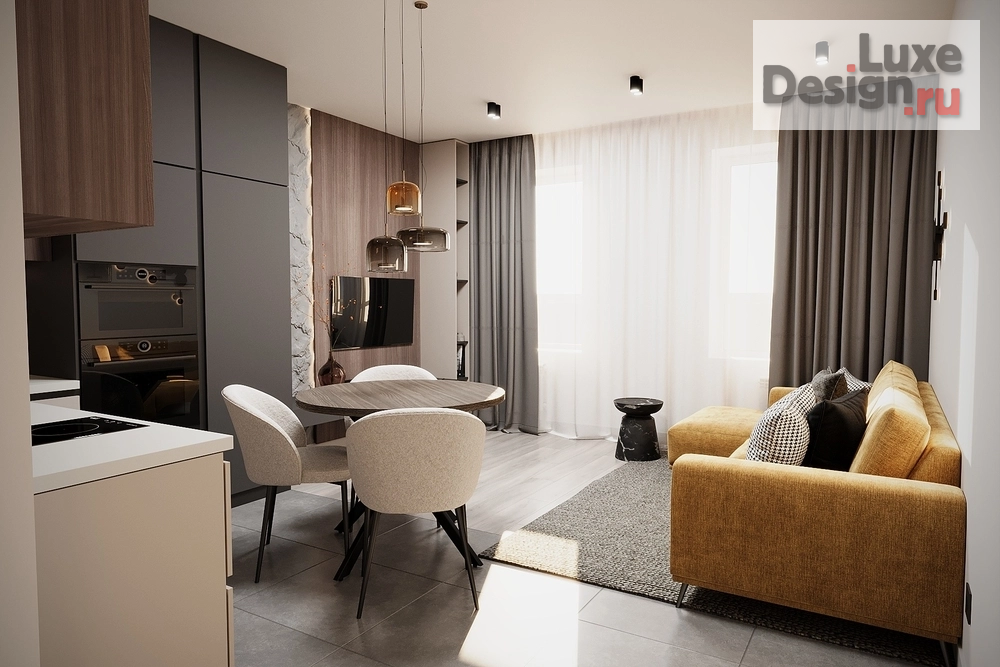 Дизайн интерьера трехкомнатной квартиры "Осенняя Хвоя" (фото 4)