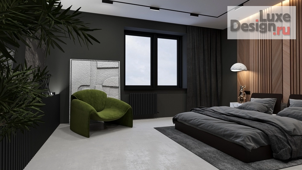 Дизайн интерьера двухкомнатной квартиры "Премиум Обсидиан" (фото 12)