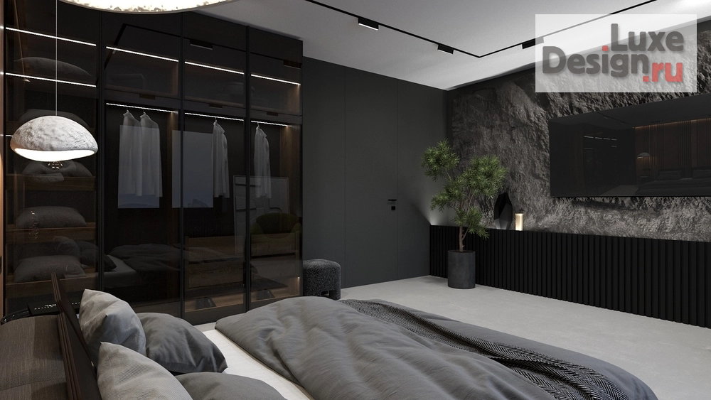 Дизайн интерьера двухкомнатной квартиры "Премиум Обсидиан" (фото 15)