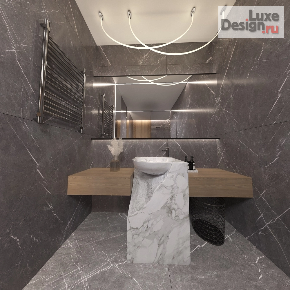 Дизайн интерьера двухкомнатной квартиры "Премиум Обсидиан" (фото 16)